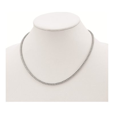 Sterling Silver CZ Riviera Necklace – view 4