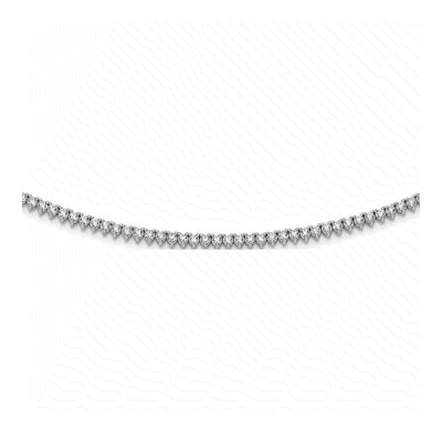 Sterling Silver CZ Riviera Necklace