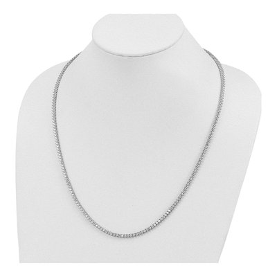 Sterling Silver CZ Riviera Necklace – view 4