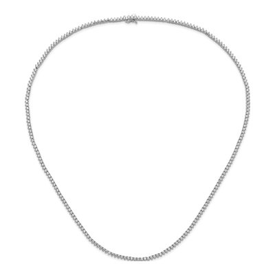Sterling Silver CZ Riviera Necklace – view 5