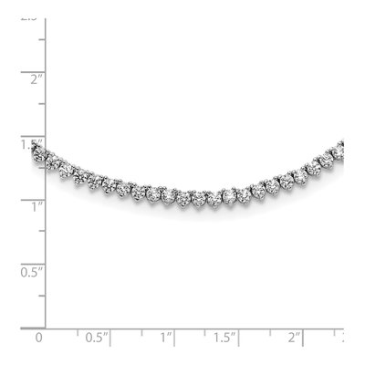 Sterling Silver CZ Riviera Necklace – view 6