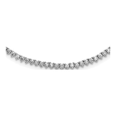 Sterling Silver CZ Riviera Necklace