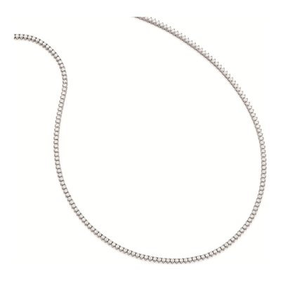 Sterling Silver CZ Riviera Necklace – view 3