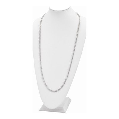 Sterling Silver CZ Riviera Necklace – view 4