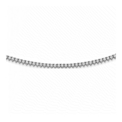 Sterling Silver CZ Riviera Necklace