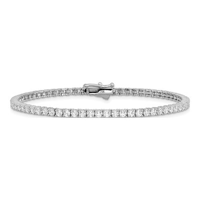 Sterling Silver CZ 70-Stone Bracelet – view 3