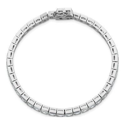 Sterling Silver CZ 40-Stone Bracelet – view 4