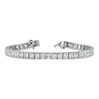 Sterling Silver CZ 40-Stone Bracelet – view 6