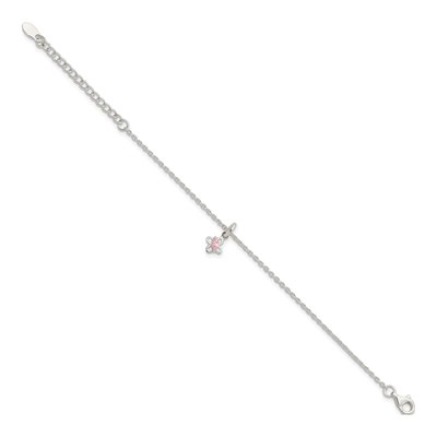 Sterling Silver CZ Butterfly Bracelet – view 3
