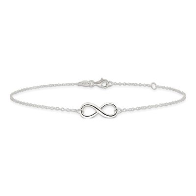Sterling Silver Infinity Anklet – view 4