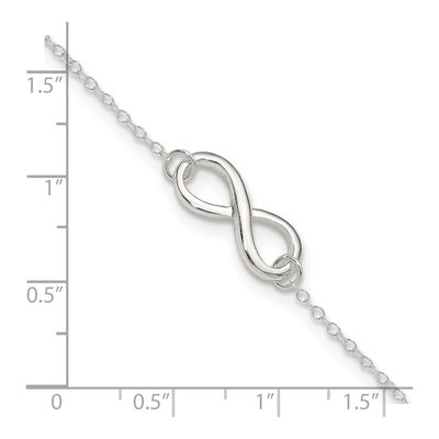 Sterling Silver Infinity Anklet – view 5