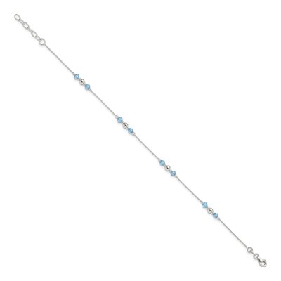 Sterling Silver CZ Anklet – view 3