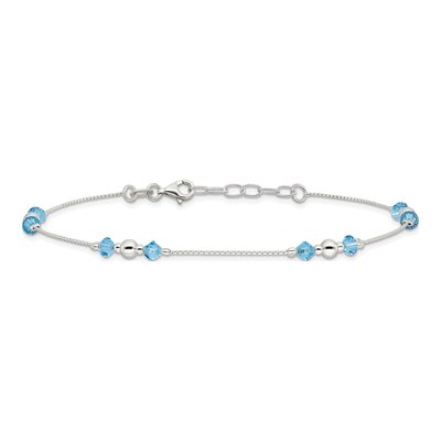Sterling Silver CZ Anklet – view 4
