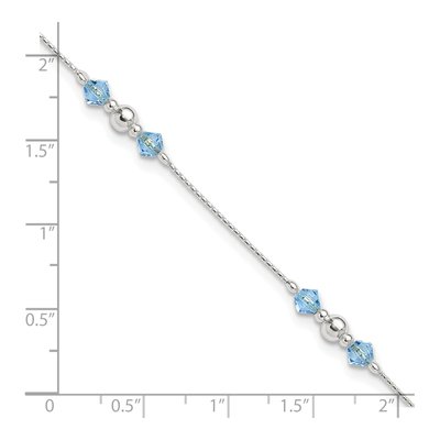 Sterling Silver CZ Anklet – view 6