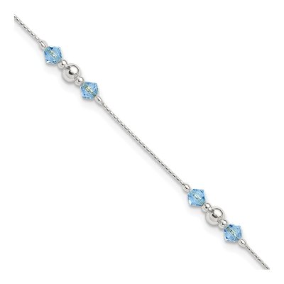 Sterling Silver CZ Anklet