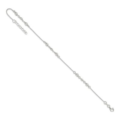 Sterling Silver Beaded Anklet – view 8
