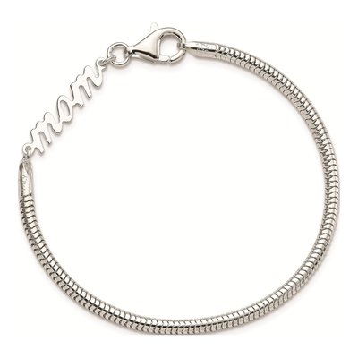 Sterling Silver MOM Bracelet – view 5