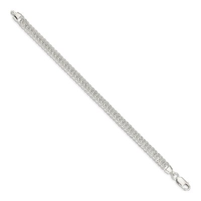 Sterling Silver 7.18mm Handmade Fancy Link Chain Bracelet – view 3