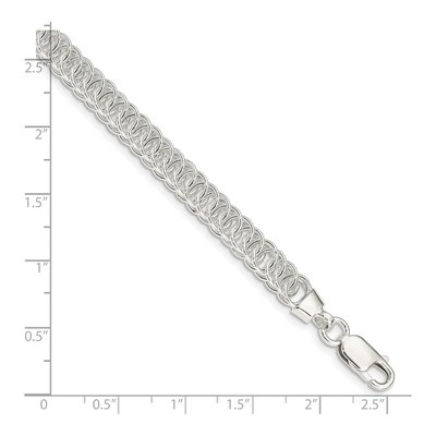 Sterling Silver 7.18mm Handmade Fancy Link Chain Bracelet – view 4