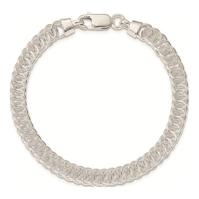 Sterling Silver 7.18mm Handmade Fancy Link Chain Bracelet – view 5