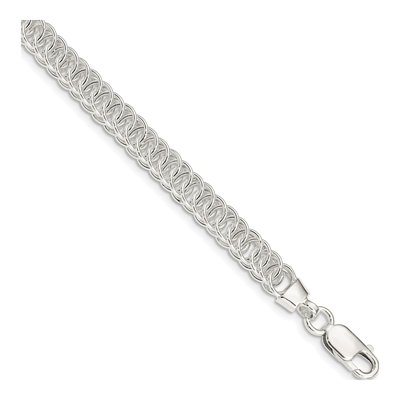 Sterling Silver 7.18mm Handmade Fancy Link Chain Bracelet