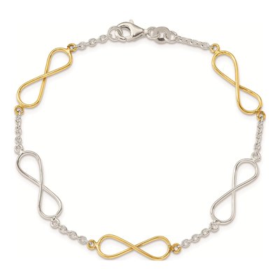 Gold-Plated Sterling Silver Infinity Symbol Bracelet – view 4