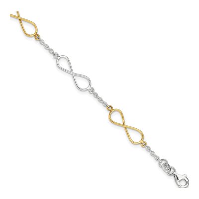 Gold-Plated Sterling Silver Infinity Symbol Bracelet