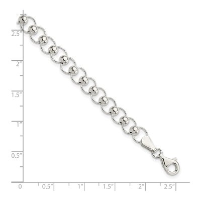 Sterling Silver Beaded Bracelet – view 4