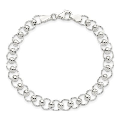 Sterling Silver Beaded Bracelet – view 5