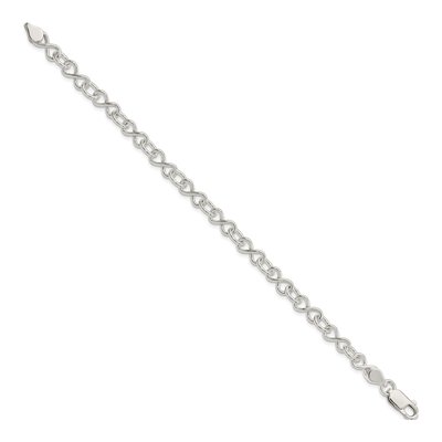 Sterling Silver Handmade Fancy Link Chain Bracelet – view 3