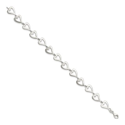 Sterling Silver Heart Bracelet – view 3
