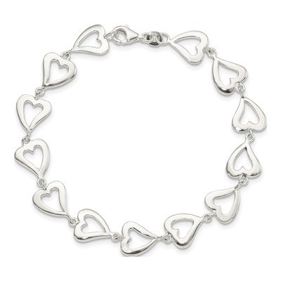 Sterling Silver Heart Bracelet – view 5