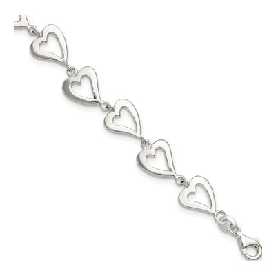 Sterling Silver Heart Bracelet