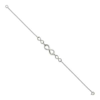 Sterling Silver Infinity Bracelet – view 3