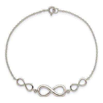 Sterling Silver Infinity Bracelet – view 4