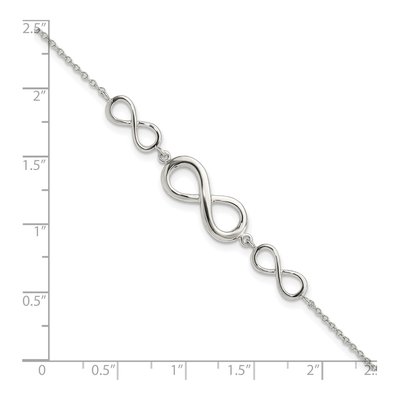 Sterling Silver Infinity Bracelet – view 5