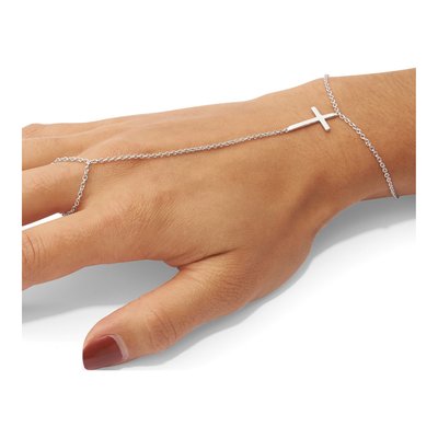 Sterling Silver Cross Bracelet – view 6