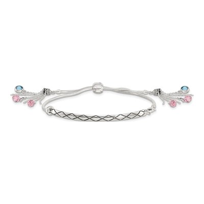Sterling Silver Crystal Briolette Bracelet – view 4