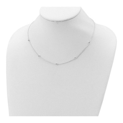 Sterling Silver CZ 5-Station Necklace – view 5