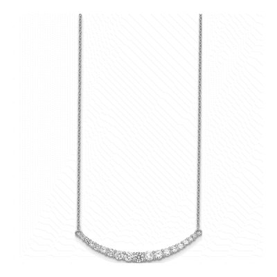 Sterling Silver CZ Bar Necklace – view 3