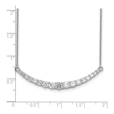 Sterling Silver CZ Bar Necklace – view 4