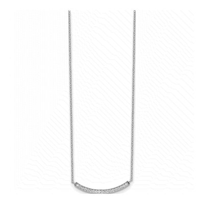 Sterling Silver CZ Bar Necklace – view 3