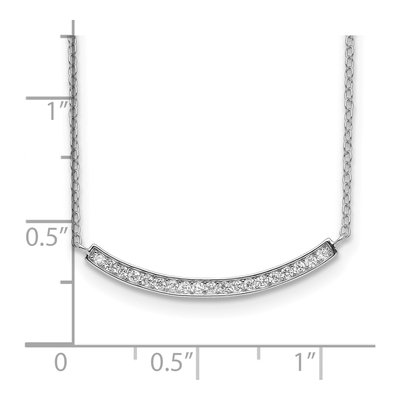 Sterling Silver CZ Bar Necklace – view 4