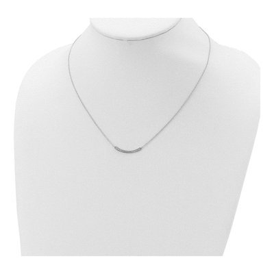 Sterling Silver CZ Bar Necklace – view 5