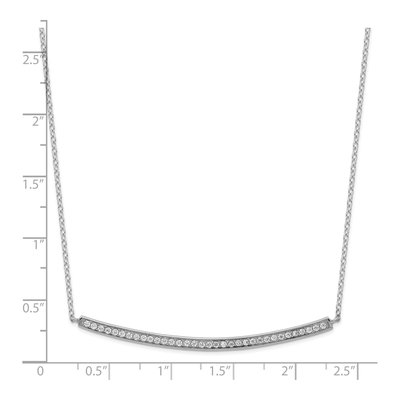 Sterling Silver CZ Bar Necklace – view 4