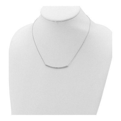 Sterling Silver CZ Bar Necklace – view 5