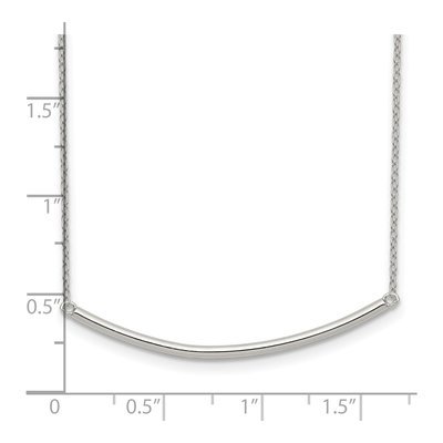 Sterling Silver Bar Necklace – view 4