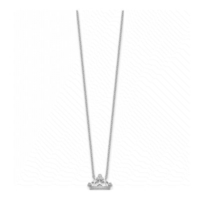 Sterling Silver CZ Girls' Crown Necklace – view 3