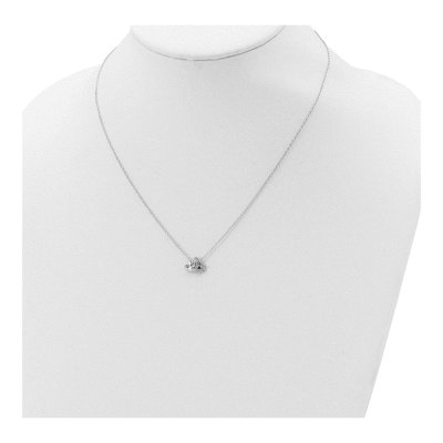 Sterling Silver CZ Girls' Crown Necklace – view 5