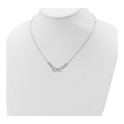 Sterling Silver CZ Infinity Pendant Necklace – view 5